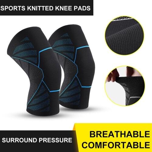 1pc Sports Knee pad Men And Women Elastic Knee Pads Support Fitness Gear Running Basketball Mountaineering Brace Protector