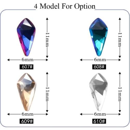 New 10pcs/lot 3D Flash Diamond Nail Art Decoration luxury Nails Rhinestone Accessories Top-level Crystal Manicure Charms