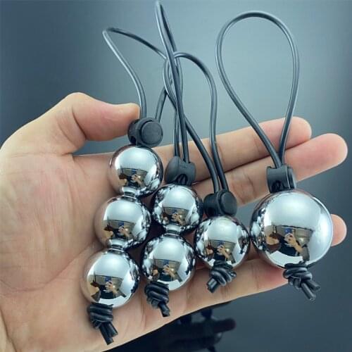 3Balls Male Penis Ring Penis Exercise Device Metal Ball Weight Hanger Penis Enlargement Pump Stretcher Extender Sex Toys For Men