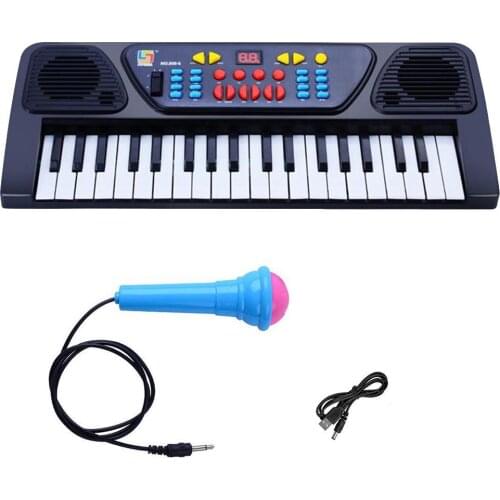 37 Keys Electronic Keyboard Organ Musical Toy For Kids Develop Talents With Microphone Gift For Children above 3 Years Old