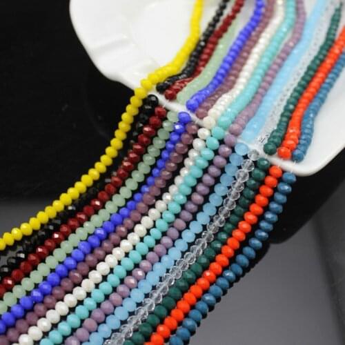 4 6mm 8mm Rondell Austria Faceted Crystal Beads Round Glass Beads Loose Spacer Beads for Jewelry Making DIY Findings Accessories