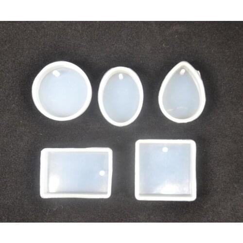 5 style for choose Mold Resin Silicone Mould handmade DIY Jewelry Making epoxy resin molds Square Round Oval rectangle drop
