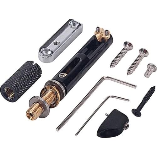 5 Strings Nickel Black Single Headless Bass Bridge Music Accessories Classic Acoustic Folk Guitar Parts Accessories