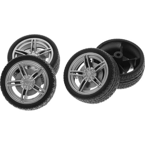 900C 4pcs Simulation Rubber Wheel Tire Wheel Toy Model DIY RC Spare Parts