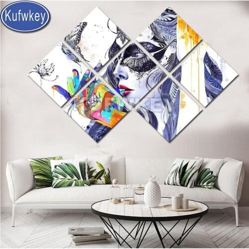 Fairy diamond painting full square,7 Pieces Diamond embroidery mosaic cross stitch painting elf painting puzzle diamant stickers