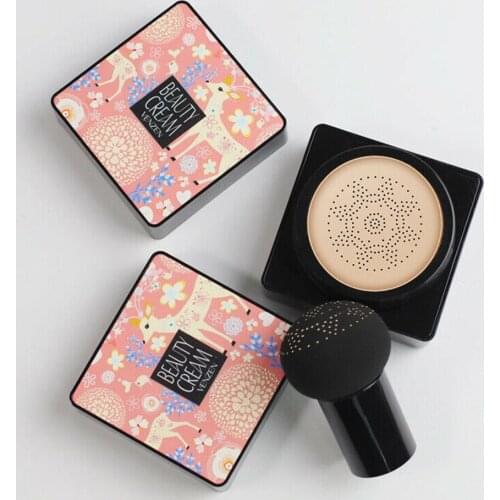 Air Cushion BB Cream Longlasting Brightening Concealer Foundation Mushroom Puff Sponge Waterproof Face Makeup Shading Pore