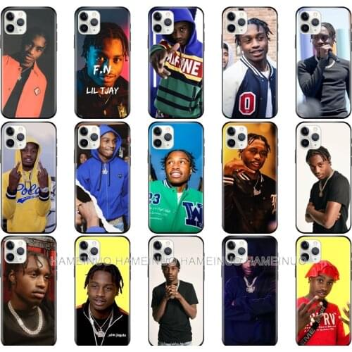 Black tpu case for iphone 5 5s SE 2020 6 6s 7 8 plus x 10 silicon cover for iphone XR XS 11 pro MAX case Lil Tjay