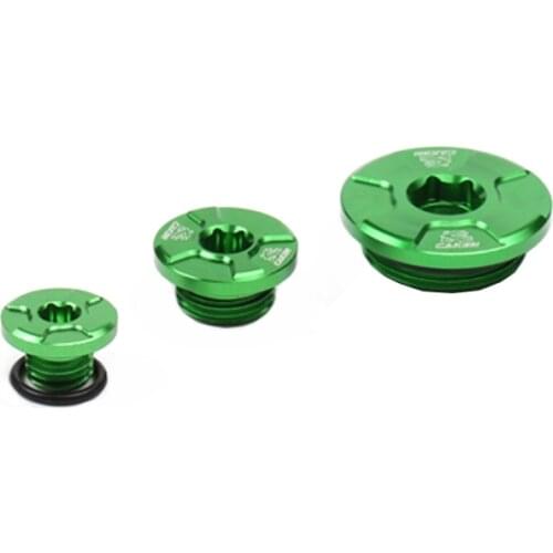 CNC Billet Engine Timing Cover Oil Filter Plugs Bolts Set For KAWASAKI KX250F KXF250 2004-2010 RMZ250 RMZ 250 2004 2005 2006