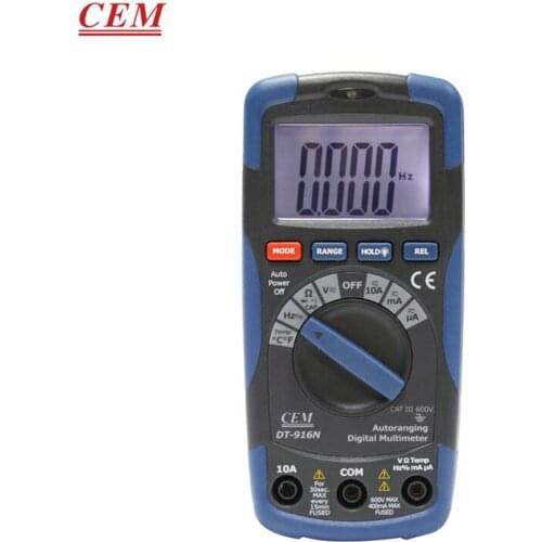 CEM DT-916N Digital Multimeter Professional Current Voltage Resistance Tester Capacitance Frequency Temperature Test Power
