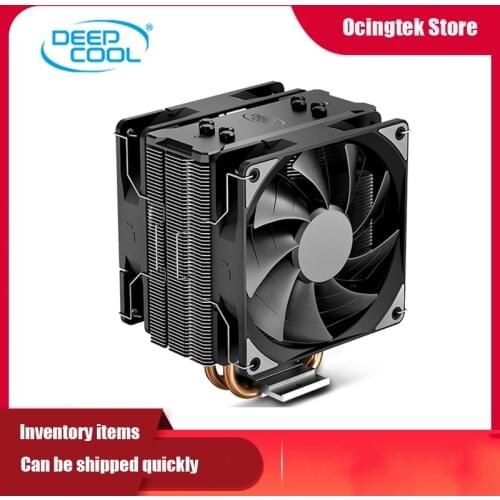 DEEPCOOL GAMMAXX 400 EX 4 heat pipe CPU air-cooled radiator 12cm PWM blackened mute dual fan cooling For 1151 AMD AM4