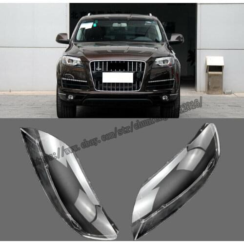 For Audi Q7 2010-2015 Headlight Headlamp Lens Cover Right&Left 2pcs Car modification accessories