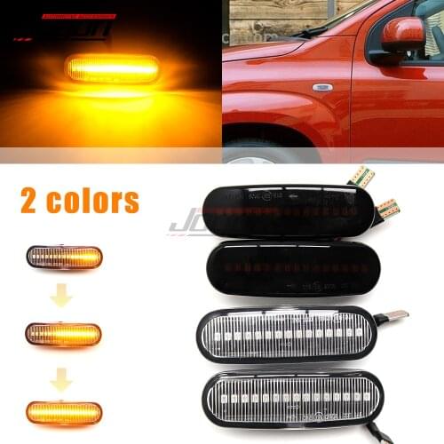 For Fiat Panda Punto Evo Stilo Qubo For Peugeot Bipper For Citroen For Lancia Musa 350 LED Dynamic Turn Signal Side Marker Light