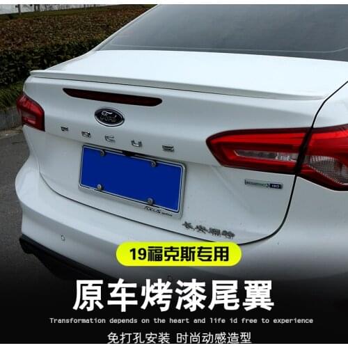 For Ford Focus 2019 Car-styling High-quality ABS paint car fixed tail, high quality stable car rear spoiler