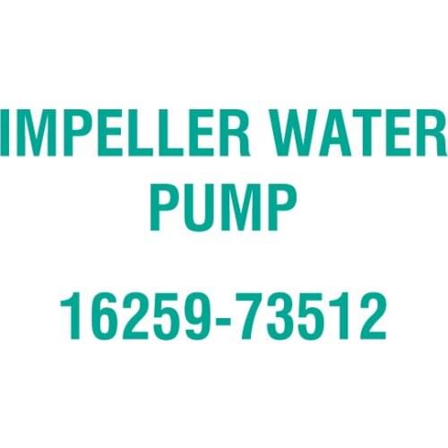For Kubota 16259-73512 IMPELLER WATER PUMP