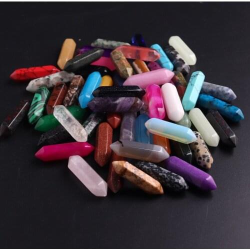 Druzy Reiki 100pcs Bulk Wholesale Natural Stone Random Colors Pendants Semi Gem Stone Jewelry Accessories For Jewelry Making