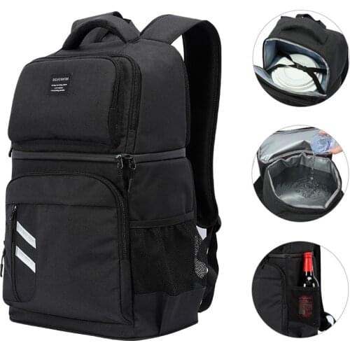 Insulated Cooler Bag Large Capacity Bag Portable Food Backpack Waterproof Ice Pack Lunch Bags For Picnic Hiking Camp