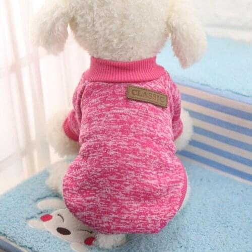 Classic Warm Dog Clothes Puppy Outfit Pet Cat Jacket Coat Winter Soft Sweater Clothing For Small Dogs Puppy
