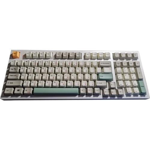 133 PBT Retro Gray 9009 Keycaps OEM Profile Dye Subs Keycap Set For Cherry or clone MX Switches PBT Key Caps Only
