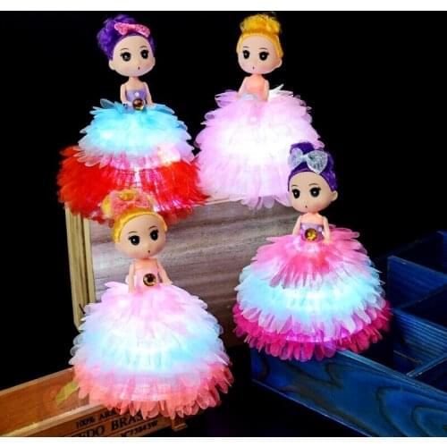 Hot LED Doll Toys Kids Cosmetics Handbag Accessories Dolls Princess Bags Birthday Gifts Creative Surprise Dolls Toys For Girls