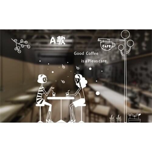 Food drink store restaurant service sign sticker coffee theme sign window door welcome sticker advertising poster wall sticker