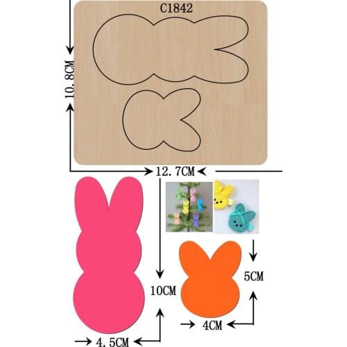 New rabbit Wooden die Scrapbooking C1842 Cutting Dies