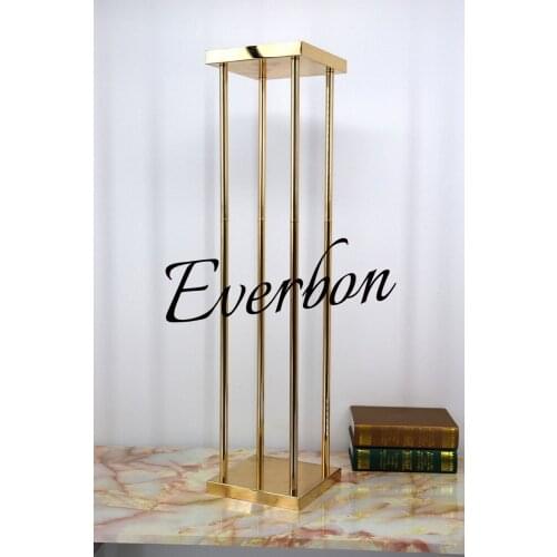 New style Wedding Metal Gold Flower Vase Column Stand for Wedding Centerpiece Decoration 10 pcs/lots