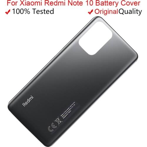 ORIGINAL For Xiaomi Redmi Note 10 Battery Cover Rear Glass Door Housing M2101K7AI For Xiaomi Redmi Note 10s Back Battery Cover