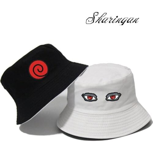 Cool Decoration Vortex Sharingan Eye Summer Printed Cotton Lightweight Fisherman Caps Unisex Outdoor Sunscreen Panama Bucket Hat
