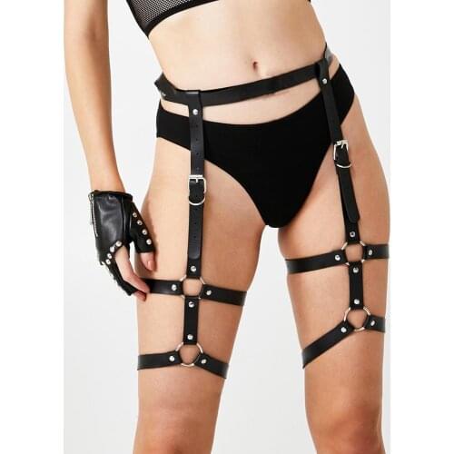Sexy Thigh Garter Harness Women Leg Harness Gothic Body Bondage Fashion Erotic Waist Belt Restraints BDSM Sword Belt Accessories