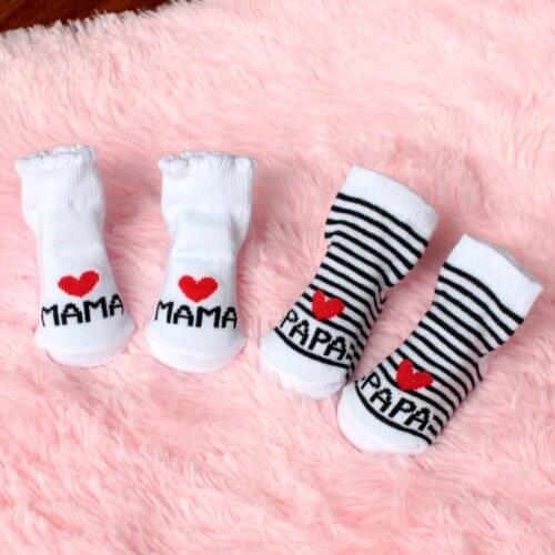 Unisex Casual Baby Socks Baby Infant Boy Girl Slip-resistant Floor Letter Socks Love Mama Papa Letter Socks Best Gift For Baby 2
