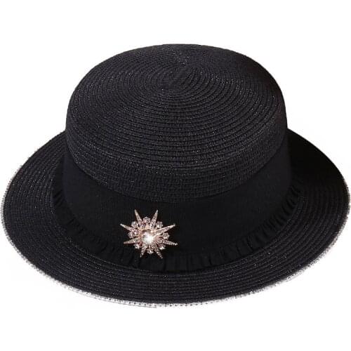 Fibonacci Panama Hat Simple Summer Beach Hat Female Casual Lady Women Flat Brim Straw Cap Girls Sun Hat Chapeu Feminino Pink