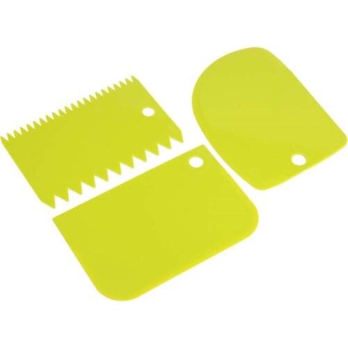 3PCS/Lot Cream Scraper Smoother Irregular Teeth Edge DIY Cake Decorating Fondant Pastry Cutters Baking Spatulas Tools Molds