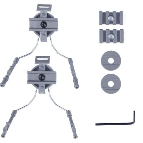 Tactical Helmet Accessories Type Metal Headset Holder Fast Helmet Rail Adapter Set Military Helmet Guide Rail Hanger Suspension