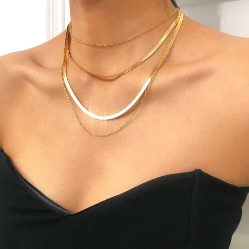 Vintage Multi layer Necklace Hot Selling 2020 New Design Metal Chain Necklace For Fashion Women Girl Party Gifts