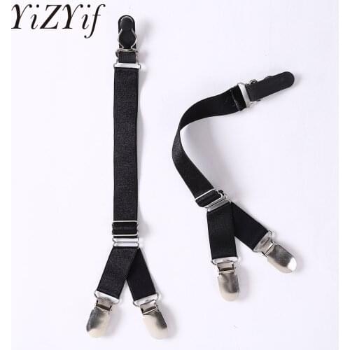 Women Sexy Straight Y Style Elastic Garter Belts Corset Holders Stockings Fastener Suspender with Duck-Mouth Metal Plastic Clip