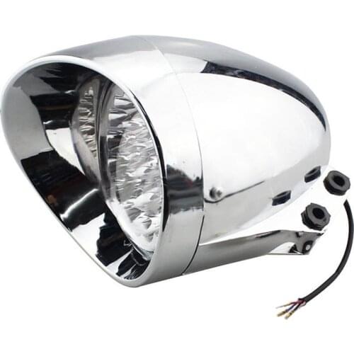 1pc Chrome ABS plastic housing and glass lens 7