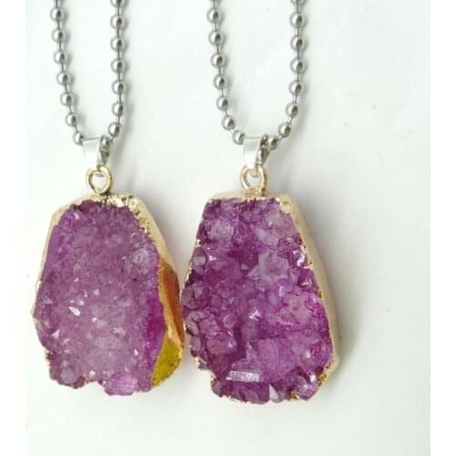 Wholesale 1PCS 3 Color Crystal Irregular Natural Stone Pendant Irregular DIY for Necklace or Jewelry Making