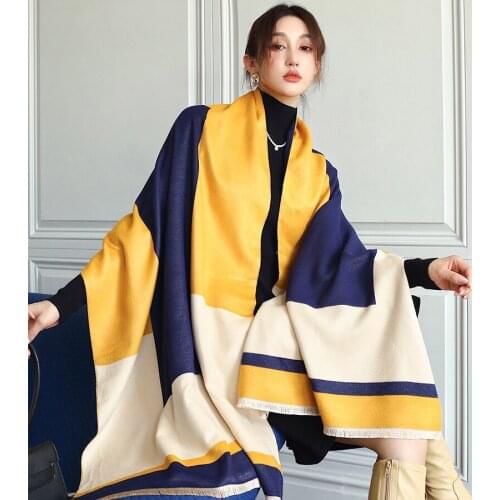 2021 Pashmina Elegant Blanket Long Women Scarves Shawls Wraps Winter Cashmere Scarf Bufanda Hijab Foulard Lady Fashion Bandana