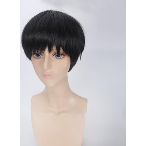 30cm Anime Tokyo Ghoul Cosplay Kaneki Ken Wig Role Playing Wigs Halloween Cosplay Short Silver White Black Hair Wig Cap