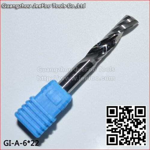 6*22 one Flute aluminium cutting CNC milling cutter End Mill metal carving A series