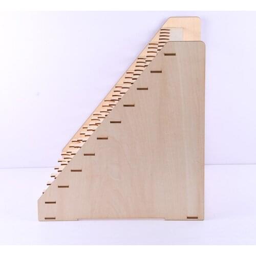 65 Holes Paint Bottle Rack Modular Organizer Wooden Storage Stand Holder