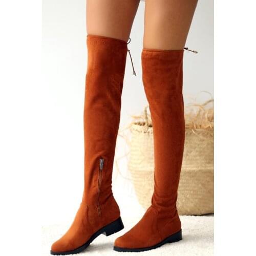 A9200-20Taba Suede Pink Potin Tan Suede Boots A9200-20