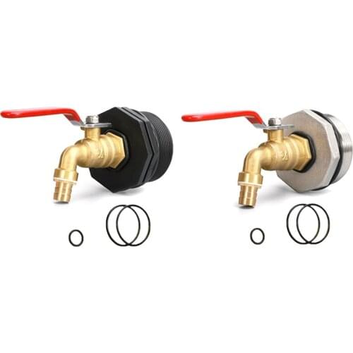 IBC Ton Barrel Valve Adapter 304 Stainless Steel Core 2 Inch To 6 Tap 3/4 Brass Faucet Garden Water Connectors