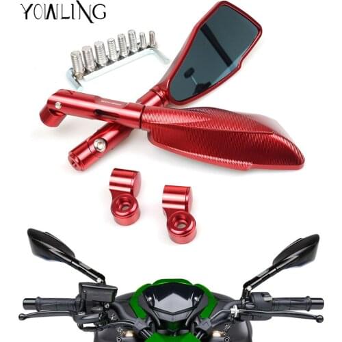 Aluminum motorcycle rearview Side mirror For honda yamaha tmax mt Kawasaki z750 Z800 Z1000 Suzuki Ducati XT660 WR250 WR125 R6