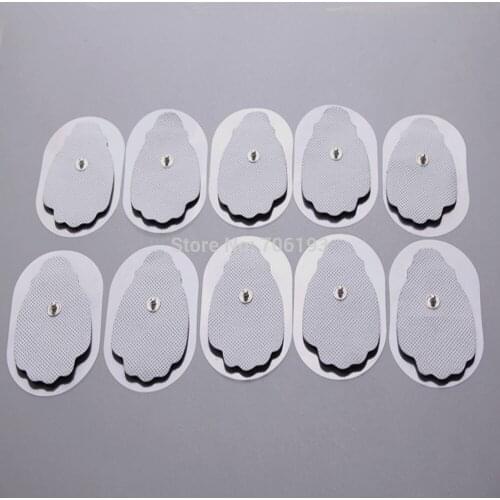 Freeshipping 10pcs/lot good quality hand Palm Style Electrotherapy white Electrode Pads for Tens Acupuncture massager