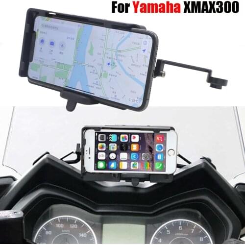 BLACK mobile GPS navigation station frame plate bracket for yamaha XMAX300 XMAX 300 X-MAX 300