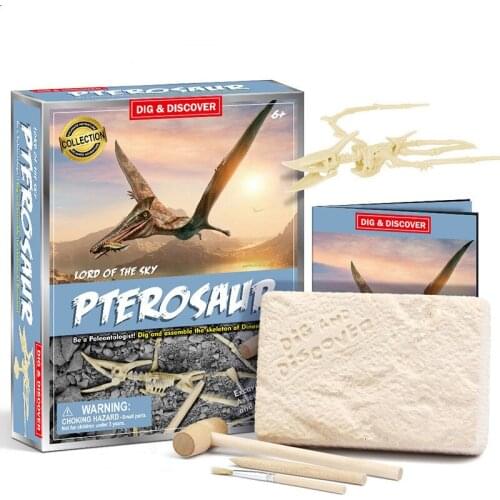 Children Puzzle DIY Dinosaur Digging Jurassic animals Dinosaur skeleton fossil archeology Digging assembly toys