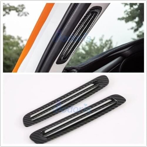 For Mazda 3 M3 Axela 2020 Interior Carbon Fiber Color B Column Pillar Loudspeaker Cover Audio Panel Car Styling Accessories