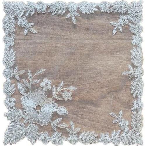 Europe mesh Insulation embroidery lace table place mat pad cloth cup Christmas wedding coaster placemat doily kitchen tableware