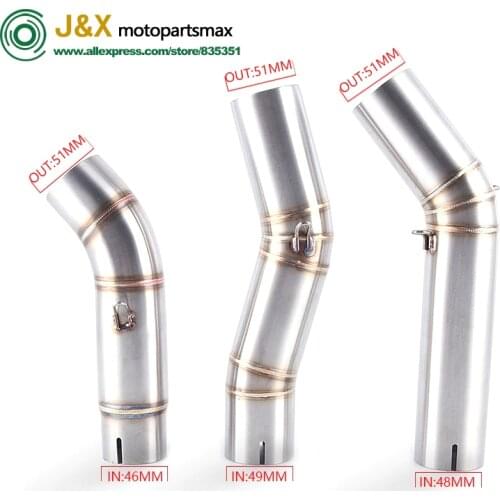 Motorcycle Exhaust Muffler Full System Middle Link Connector Mid Pipe Slip On For suzuki GSX R600 R750 GSXR600 GSXR750 K7 2007